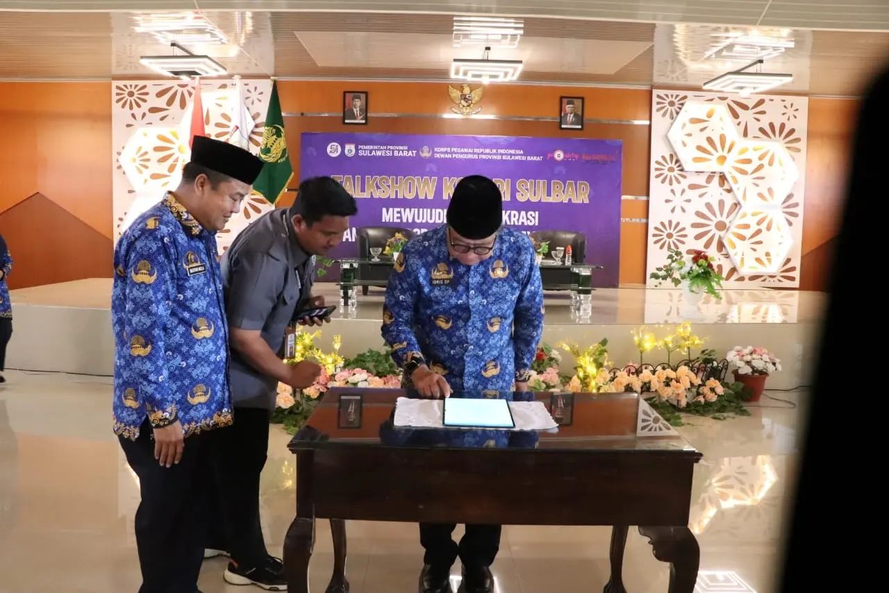 Pemprov Sulbar Launching Tandatangan Berbasis Elektronik pada Peringatan HUT Korpri